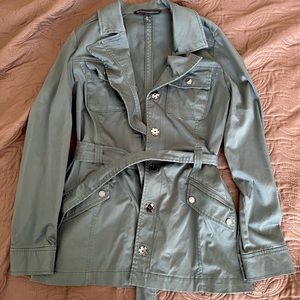 Olive green army style jacket